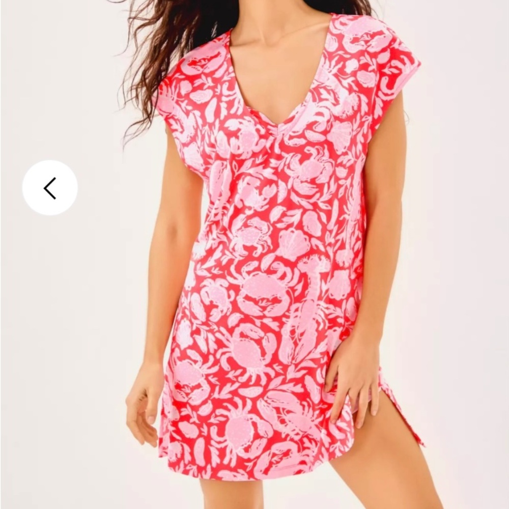 $100 Lilly Pulitzer Talli Cover-Up. COLOR: Cane Coral Crab Collab. Size: XL  New
